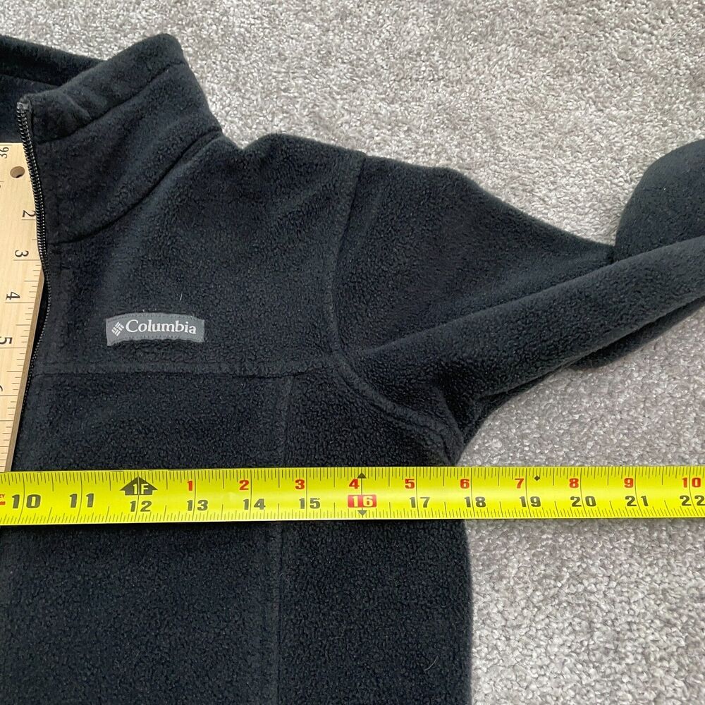 Columbia Steens Mountain Fleece Jacket Boys Youth Large Black Full Zip Outdoor - Picture 8 of 10
